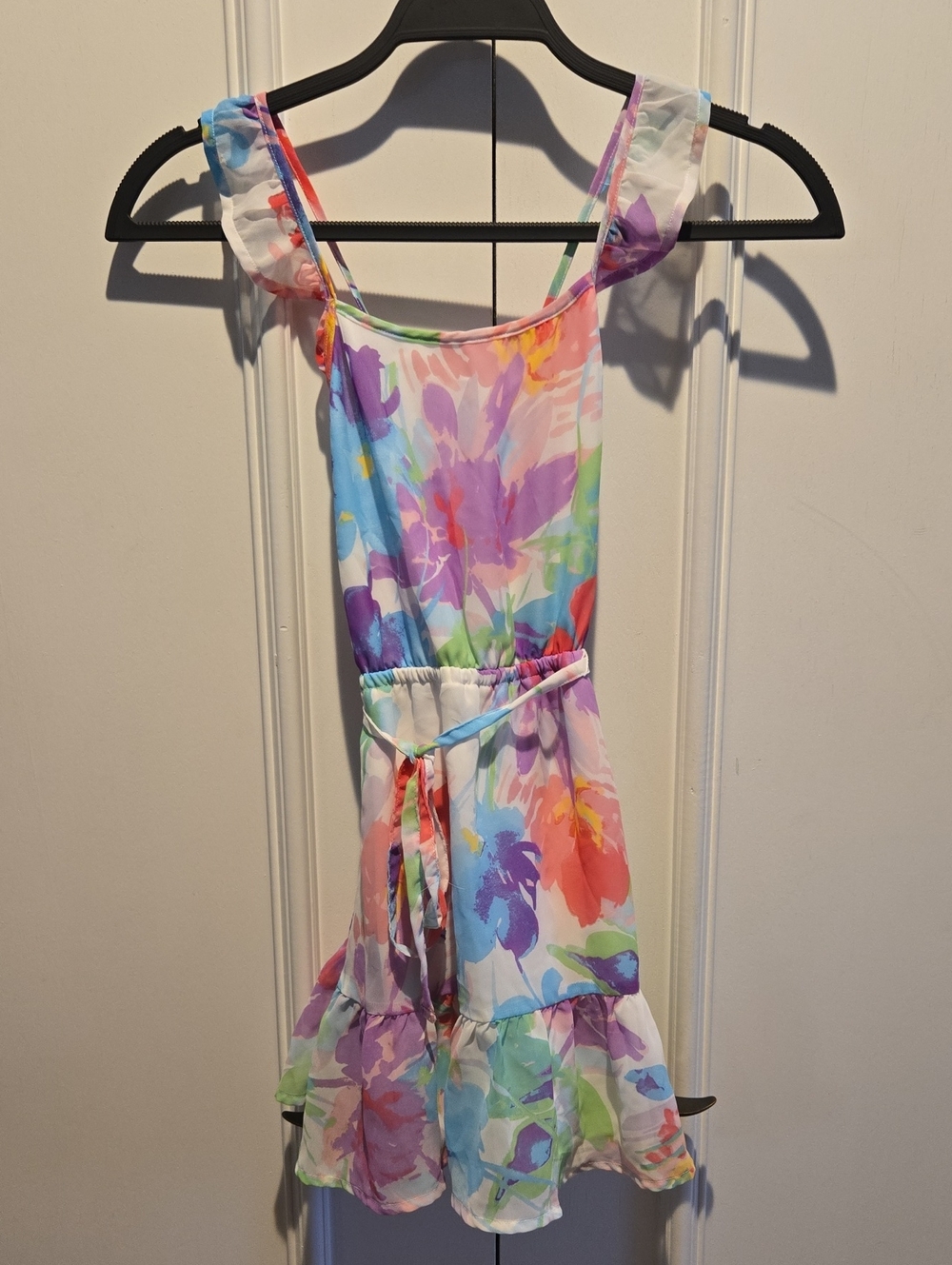 Floral Watercolor Ruffle Sundress - Multi